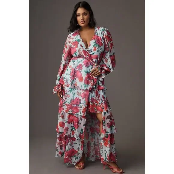 chinese dress ladies What In Carnation Bardot Wrap Maxi Dress  Orro Shop